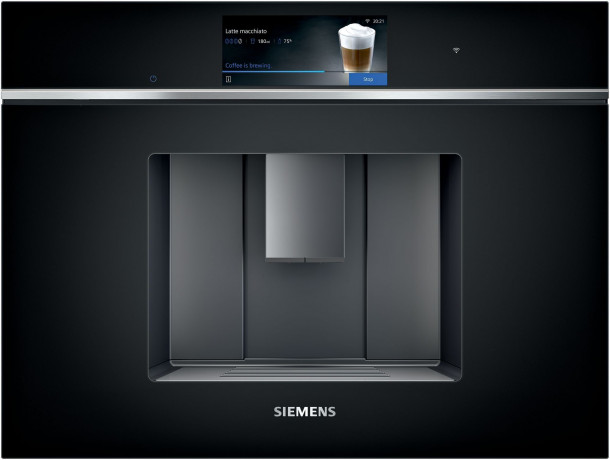 SIEMENS SIEMENS Einbau-Kaffeevollautomat CT718L1B0, iQ700, Einbau-Kaffeevollautomat, Schwarz  Встраиваемая полностью автоматическая кофемашина SIEMENS CT718L1B0, iQ700, встраиваемая полностью втоматическая кофемашина, черный