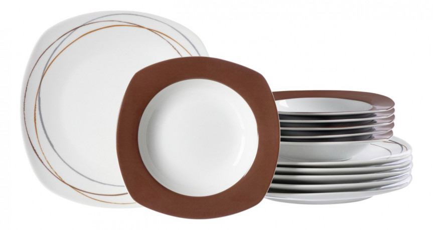 Ritzenhoff & Breker Ritzenhoff & Breker Tafelservice 12-tlg. ALINA weiss/braun Сервиз Ritzenhoff & Breker 12 предм. АЛИНА