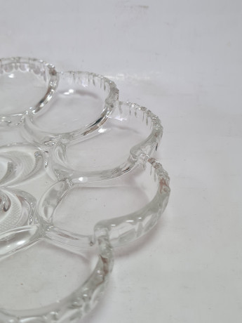 Блюдо винтажное Walther Glas в виде цветка, стекло, заводская упаковка, 25 x 3,5 см, Германия, 1960-70гг.