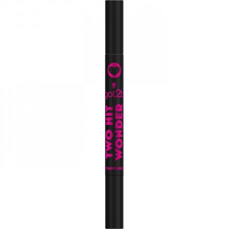 got2b Two Hit Wonder Eyeliner Водостойкая Подводка для глаз + штампик, черная, 2 мл