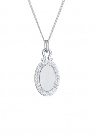 Elli PREMIUM Elli PREMIUM Halskette Panzerkette Kristall Anhanger 925 Sterling Silber  Колье Elli PREMIUM бордюрная цепочка кристалл кулон серебро 925 пробы