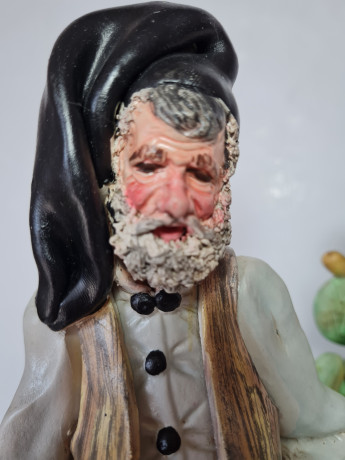 A.Manilda C4 Винтажная статуэтка "Мужчина и девушка с собакой у кактуса", 28,5см x 28,5см, Германия, 1960-70гг.