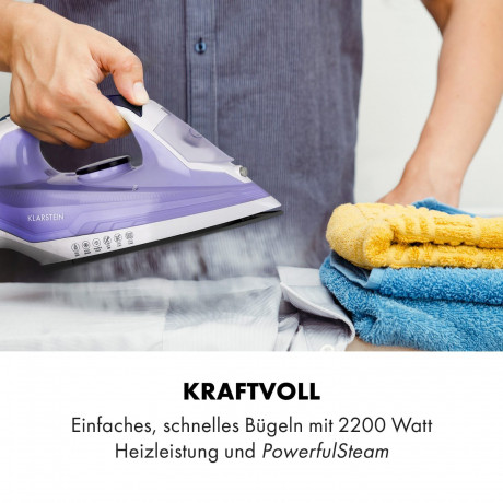 Klarstein Klarstein Trockenbugeleisen Steam Bro, 2200 W  Сухой утюг Klarstein Steam Bro, 2200 Вт