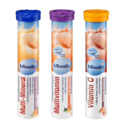 Mivolis Brausetabletten Multi-Mineral+Multivitamin+Vitamin C SET, Миволис НАБОР Шипучие таблетки Мультиминералы+Мультивитамины+Витамин C, 3х20 шт