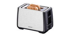Cloer Cloer King-Size-Toaster 3569 edelstahl/schwarz, 1.000 Watt, fur 2 XXL-Toastscheiben  edelstahl/schwarz Тостер Cloer king-size 3569 нержавеющая сталь/черный, 1000 Вт, на 2 тоста размера XXL