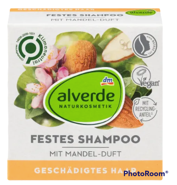 alverde NATURKOSMETIK Festes Shampoo mit Mandel-Duft, Алтерра Твердый шампунь с ароматом миндаля 60гр