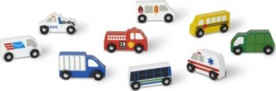 Melissa  Doug Stadtfahrzeuge aus Holz Деревянный городской транспорт
