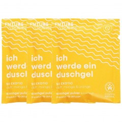 FUTURE STORIES Duschgel Pulver 3er Set Mango &amp; Orange  Гель-пудра для душа Набор из 3 порошков манго и апельсина