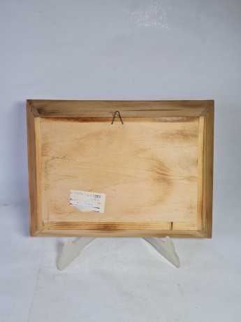 Панно-румбокс винтажное объемное "Комната в бревенчатой хате", Сувенир Скава, дерево, детализация, 27.5 х 21 х 5.5 см, Польша, 1980-90гг.