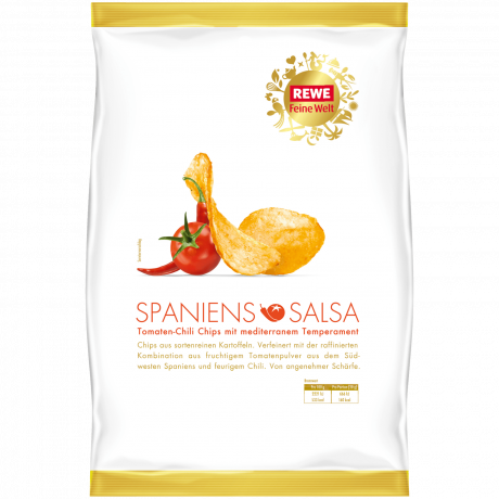 REWE Feine Welt Spaniens Salsa Чипсы с томатной пастой и чили 100г