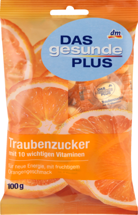 Mivolis Traubenzucker mit 10 Vitaminen Виноградный сахар с 10-ю витаминами и вкусом апельсина, 100 г