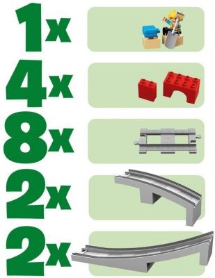 LEGO LEGO DUPLO 10872 Eisenbahnbrucke und Schienen LEGO DUPLO 10872 Железнодорожный мост и пути