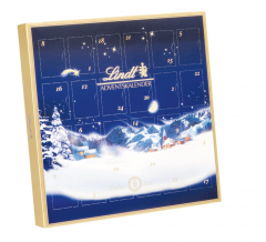 Lindt Mini-Tisch-Kalender Weihnachtszauber 115g, Линдт Адвент-каленадрь 2025, 24 сладких сюрприза, 19см х 19см, 115 г