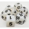 dice4friends 7-tlg. RPG Wurfelset: Pearl White 7 шт. Набор игральных костей RPG: жемчужно-белый