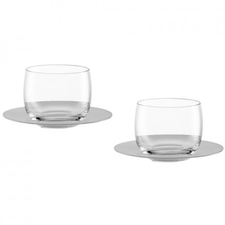 Eisch Eisch Kaffee und Tee Cappuccinoobertasse mit satinierter Untertasse Glas Set 2-tlg. d: 14,5 cm / h: 7,5 cm / 300 ml Чашка Eisch для кофе и чая для капучино с матовым блюдцем, набор из 2 предметов. д: 14,5см / в: 7,5см / 300мл