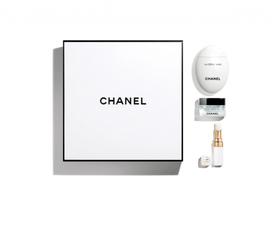 CHANEL TRAVEL ESSENTIALS REISESET: Набор для путешествий крем для рук, крем для глаз, бальзам для губ