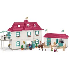 Schleich Schleich Horse Club Bundle: 42551 Horse Club Lakeside Pferdehof + 42593 Wohnwagen fur geheime Club-Treffen Комплект Schleich Horse Club: 42551 конная ферма Horse Club на берегу озера + 42593 караван для секретных клубных встреч
