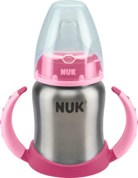Nuk обучающая кружка  Cup Edelstahl Rosa, 125ml, 1 шт