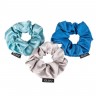 GLOV Scrunchies Satin Blue  Сатиновые синие резинки для волос