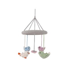 SindiBaba® Baby-Mobile gehakelt mit Rasseln Детский мобиль связанный крючком с погремушками