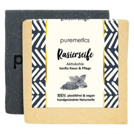 puremetics Rasierseife Aktivkohle  Мыло для бритья с активированным углем