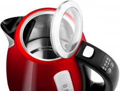 eta eta Wasserkocher ELA digi ETA959890010, 1,7 l, 2100 W, rot, Transparenter Deckel, Edelstahlausfuhrung  чайник eta ELA digi ETA959890010, 1,7 л, 2100 Вт, красный, прозрачная крышка, дизайн из нержавеющей стали