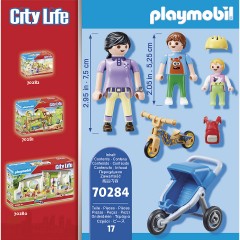 PLAYMOBIL PLAYMOBIL 3er Set: 70283 Kinder mit Verkleidungskiste + 70284 Mama mit Kindern + 4686 Erster Schultag Набор PLAYMOBIL из 3 штук: 70283 детей с коробкой для переодевания + 70284 мама с детьми + 4686 первый день в школе