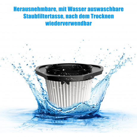 Vbrisi Vbrisi Akku-Handstaubsauger Handstaubsauger, Autostaubsauger 7500Pa Staubsauger, Mit 6000mA-Akku, Mit Aufbewahrungstasche, 4 in 1 Multifunktionaler Akku-Handstaubsauger, Kann in Wohnungen, Autos usw. verwendet werden, Mit Lichtfunktion, Herausnehmb