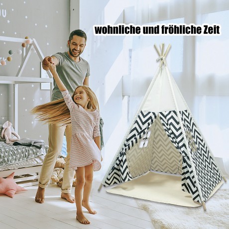 Arkmiido® Kinderzelt Tipi klappbares Spielzelt Детская палатка вигвам складная игровая палатка
