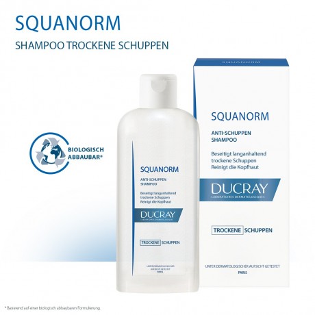 Ducray SQUANORM trockene Schuppen Kur-Shampoo  SQUANORM шампунь против сухой перхоти