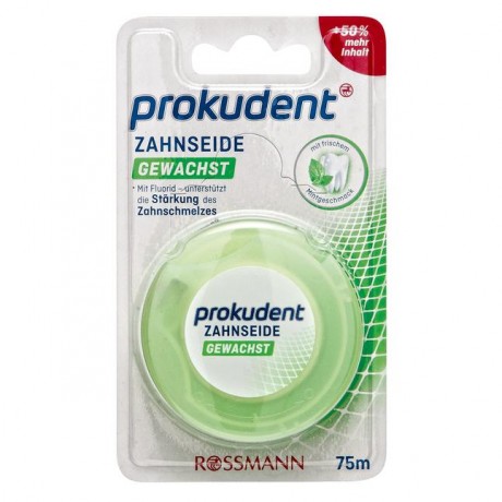 Prokudent med Zahnseide gewachst Зубная нить Вощеная с амином фторида 50 м