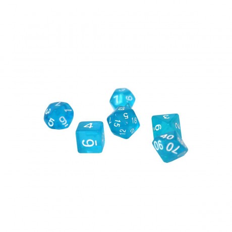 dice4friends 7-tlg. RPG Wurfelset Transparent: Blue 7 шт. RPG Dice Set Прозрачный: Синий