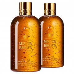 Molton Brown Mesmerising Oudh Accord & Gold Bath & Shower Gel Doppelpack (2er Set) Набор из двух комплектов Mesmerizing Oudh Accord & Gold для ванны и геля для душа (набор из 2 шт.)