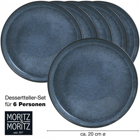 Moritz & Moritz Moritz & Moritz Dessertteller 6-tlg. Digital blau Десертные тарелки Moritz &amp; Moritz 6 шт. Цифровой