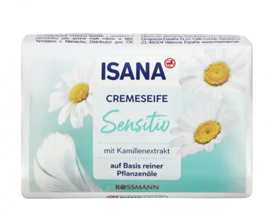 ISANA Cremeseife sensitiv Seifenstuck Мыло для чувствительной кожи 150 г