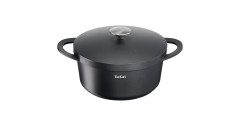 Tefal Tefal Aluguss-Schmortopf Trattoria, O 24cm schwarz, mit Deckel schwarz Литая алюминиевая форма для запекания Tefal Trattoria, O 24см, черная, с крышкой