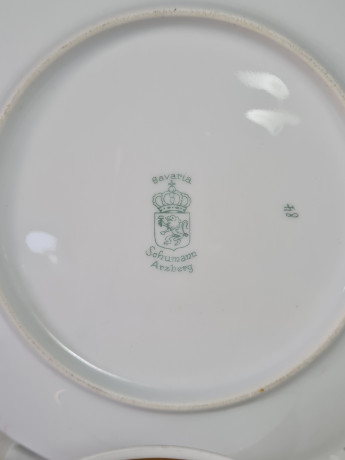 Чайное трио винтажное Schumann Arzberg Bavaria в пастельных тонах, фарфор, Германия, 1970-80гг.