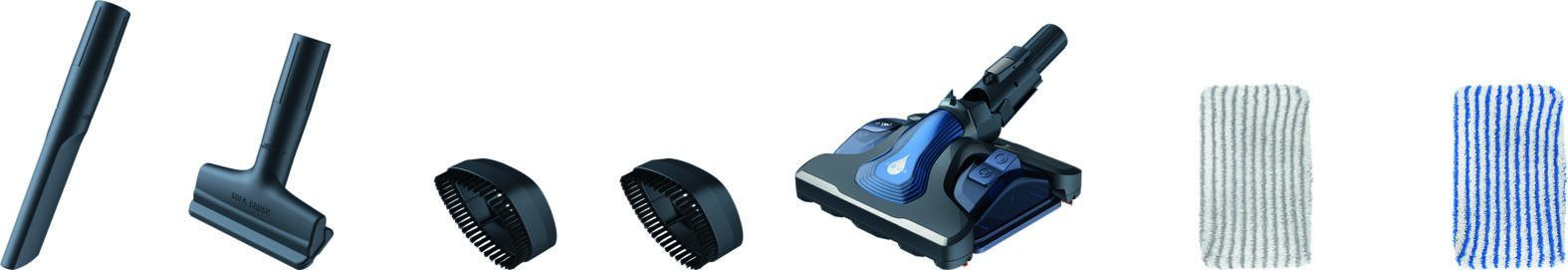 Rowenta Rowenta Akku-Stielstaubsauger XForce Flex 8.60 AQUA RH9680, 185 W, beutellos, inkl. Aqua-Duse und 2 Mops, LED-Duse  Беспроводной пылесос Rowenta XForce Flex 8.60 AQUA RH9680, 185 Вт, без мешка, включая Aqua-Duse и 2 швабры, душ со светодиодной под