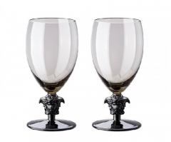 Rosenthal Versace Medusa Lumiere Haze Weibwein Glas 2st, Розенталь Версаче Медуза Люмьер Набор из 2 бокалов для белого вина, дымчато-серый, 2х333 мл