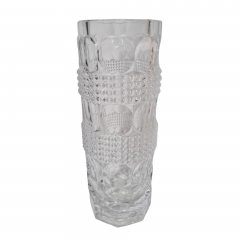 Ваза винтажная Bohemia с объемным декором, стекло, 26 см, Чехословакия, 1960-70гг.