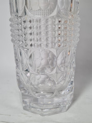 Ваза винтажная Bohemia с объемным декором, стекло, 26 см, Чехословакия, 1960-70гг.