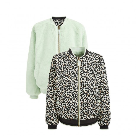 WE Fashion Meisjes reversible bomberjack met imitatiebont Blazer fur Madchen Двусторонний бомбер Meisjes с имитацией блейзера для девочек