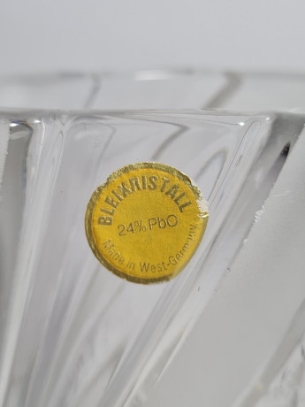 Ваза винтажная W.Germany, хрусталь, средний, 20.5 см, Германия, 1960-70гг.