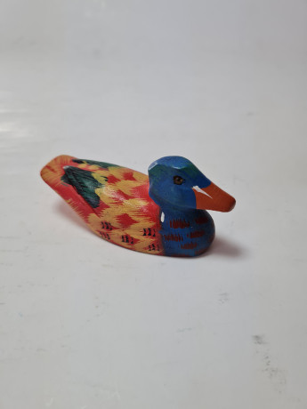 Винтажные фигурки из дерева "Семья из 5 уточек", ручная роспись, Германия, 1960-70гг.