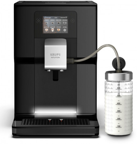 Krups Krups Kaffeevollautomat EA8738 Intuition Preference, inkl. Milchbehalter, intuitives Lichtsystem, 11 Getranke, OTC-System  Полностью авоматическая кофемашина Krups EA8738 Intuition Preference, включая контейнер для молока, интуитивно понятную систем