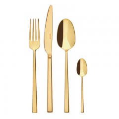 Sambonet Sambonet Rock - Edelstahl / PVD Gold Besteckset 24-tlg. Sambonet Rock - набор столовых приборов из нержавеющей стали/золота с PVD-покрытием, 24 предм.
