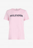 Tommy Hilfiger LOGO EMBROIDERY  Print T-shirt iconic pink LOGO EMBROIDERY Футболка с принтом культовый озовый