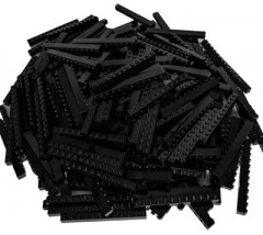 LEGO LEGO 1x12 Steine Schwarz - 50 Stuck - Black bricks 6112 LEGO 1x12 кирпичи черные - 50 штук - Черные кирпичи 6112