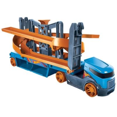 Mattel Hot Wheels Mega Action Transporter fur 20 1:64 Spielzeugautos Hot Wheels Mega Action Transporter для 20 машинок в масштабе 1:64