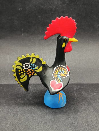 Статуэтки винтажные Portugal / IZ "Большой и малый петух", 2 шт., 12.5 и 7.5 см, керамика, Португалия, 1970-80гг.